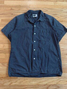 Engineered Garments x Nepenthes Indigo Polka Dot Short Sleeve Shirt Large
